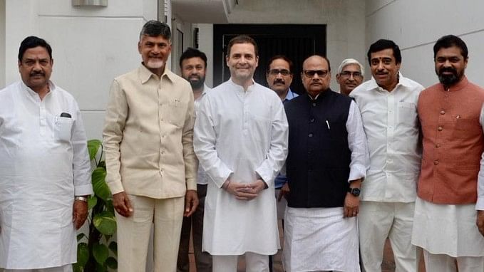 Congress President Rahul Gandhi met Andhra Pradesh CM Chandrababu Naidu on Thursday, 1 November.