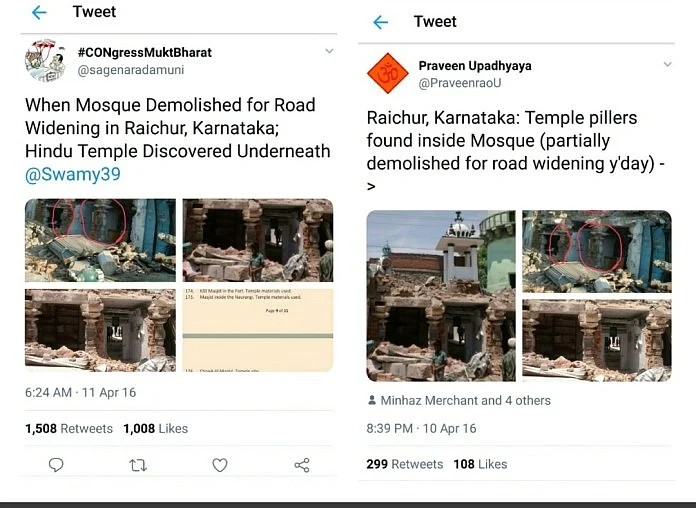 No, a Temple Was Not Found in Karnataka After Mosque’s Demolition