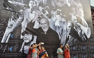 Kolkata: Visitors at the 24th Kolkata International Film Festival in Kolkata, on Nov 15, 2018. (Photo: Kuntal Chakrabarty/IANS)