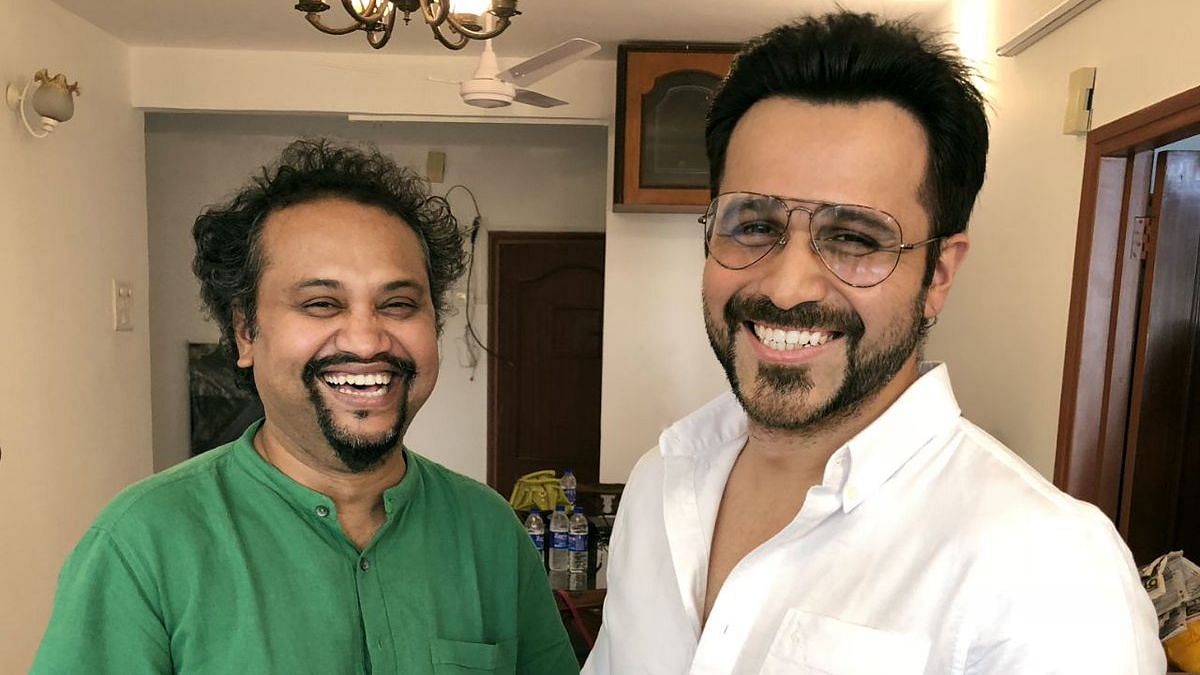 Emraan Hashmi (right) with director Soumik Sen during the filming of <i>Cheat India</i>.