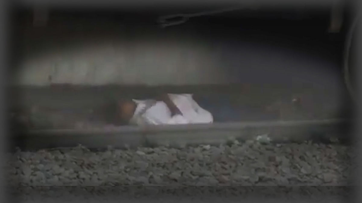 Watch: Andhra Man Lies on Railway Track as Train Passes Over Him