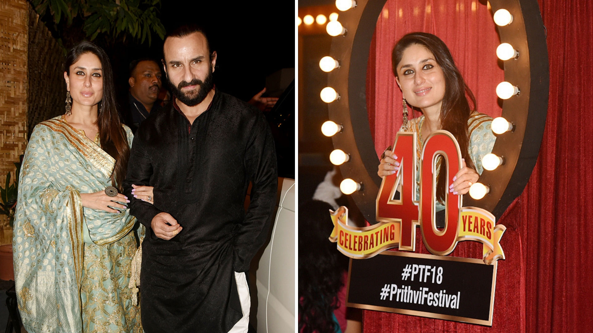 Saif and Kareena at the opening of the Prithvi Theatre Festival 2018.