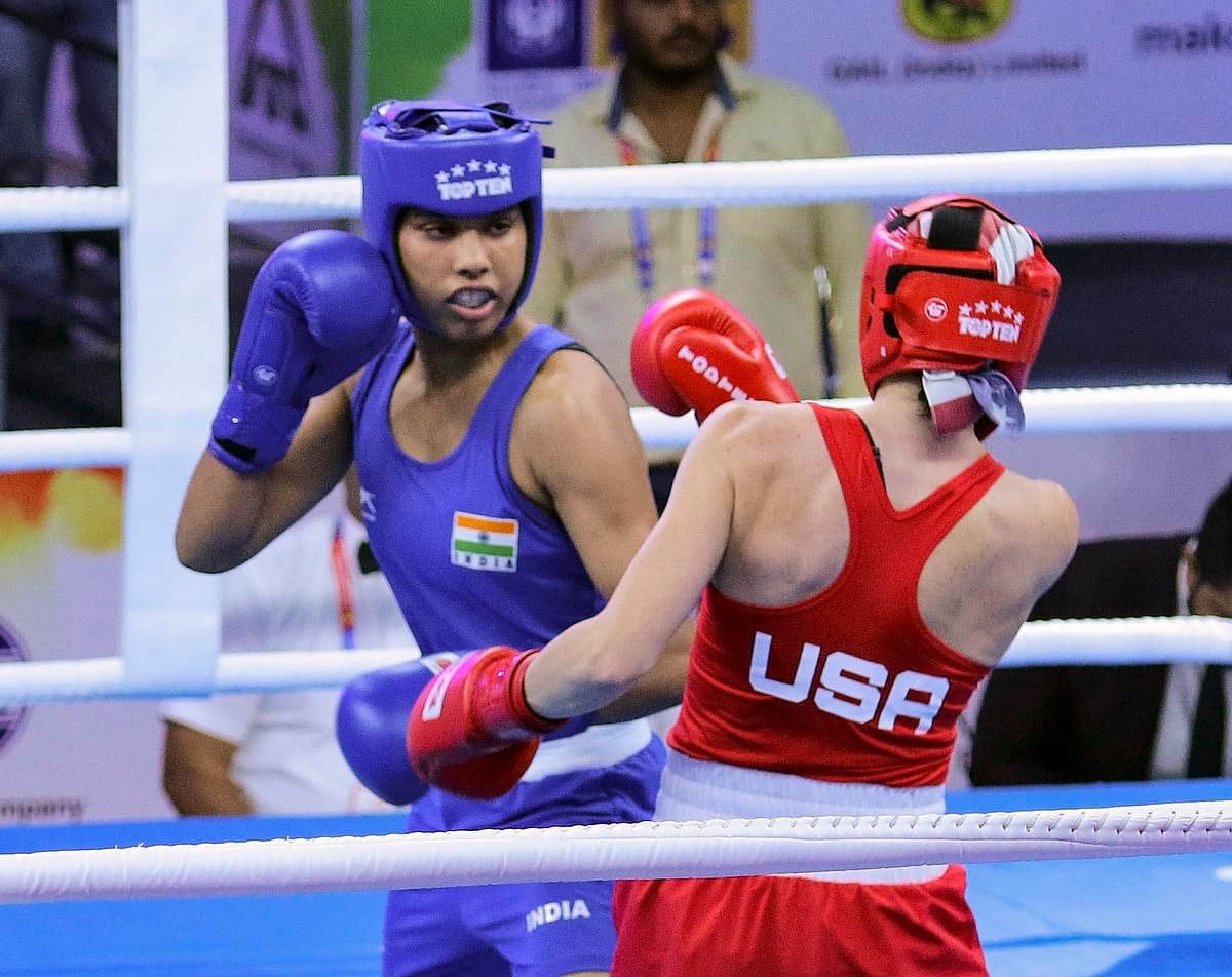 Laishram Sarita Devi beat Diana Sandra Brugger of Switzerland in her opening bout of the World Boxing Championship.