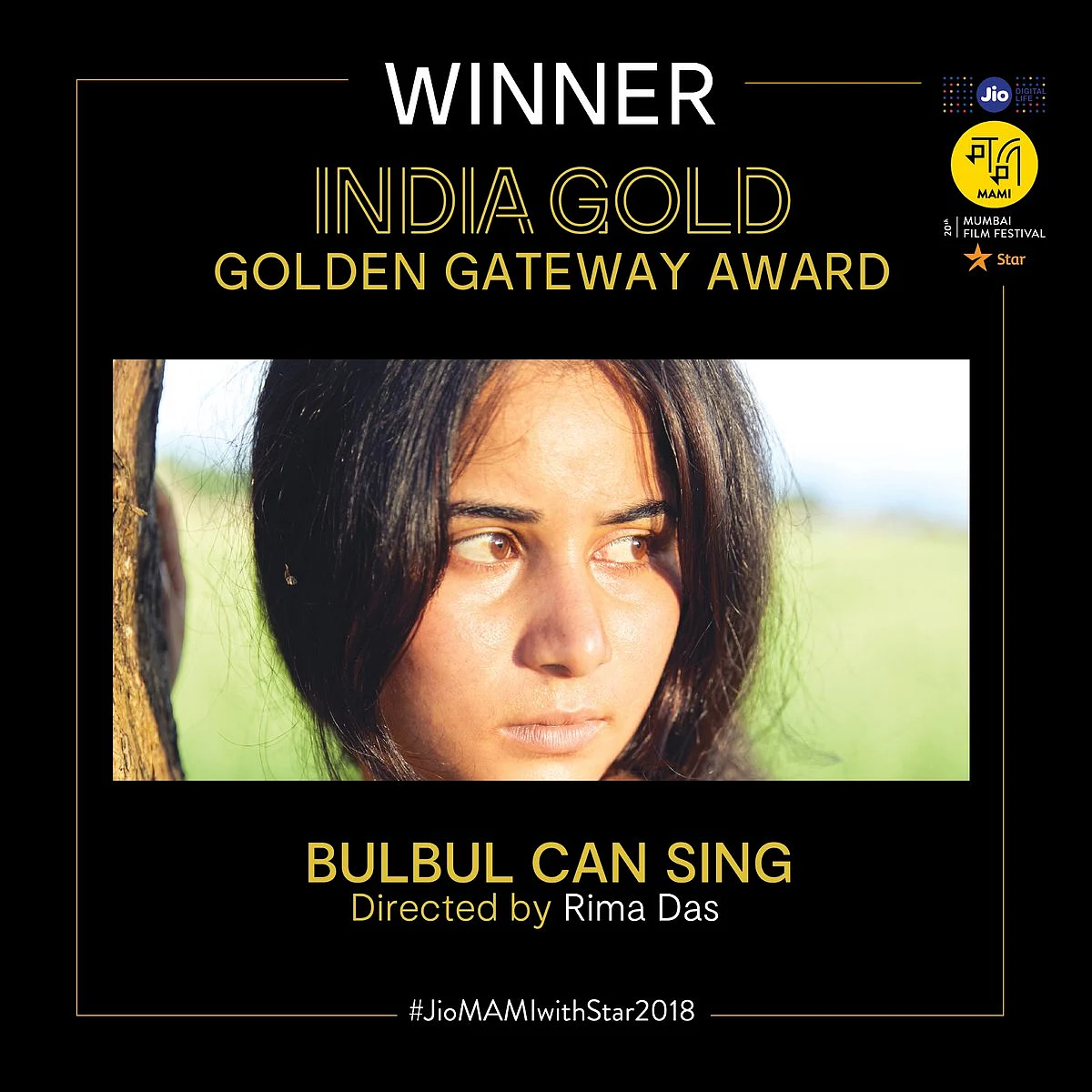 Rima Das won the India Gold, Golden Gateway Award for ‘Bulbul Can Sing’