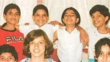 Deepika with her school friends.