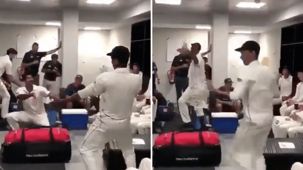 Spin bowler Ish Sodhi and opening batsman Jeet Raval broke into bhangra in the New Zealand dressing room after the win over Pakistan.