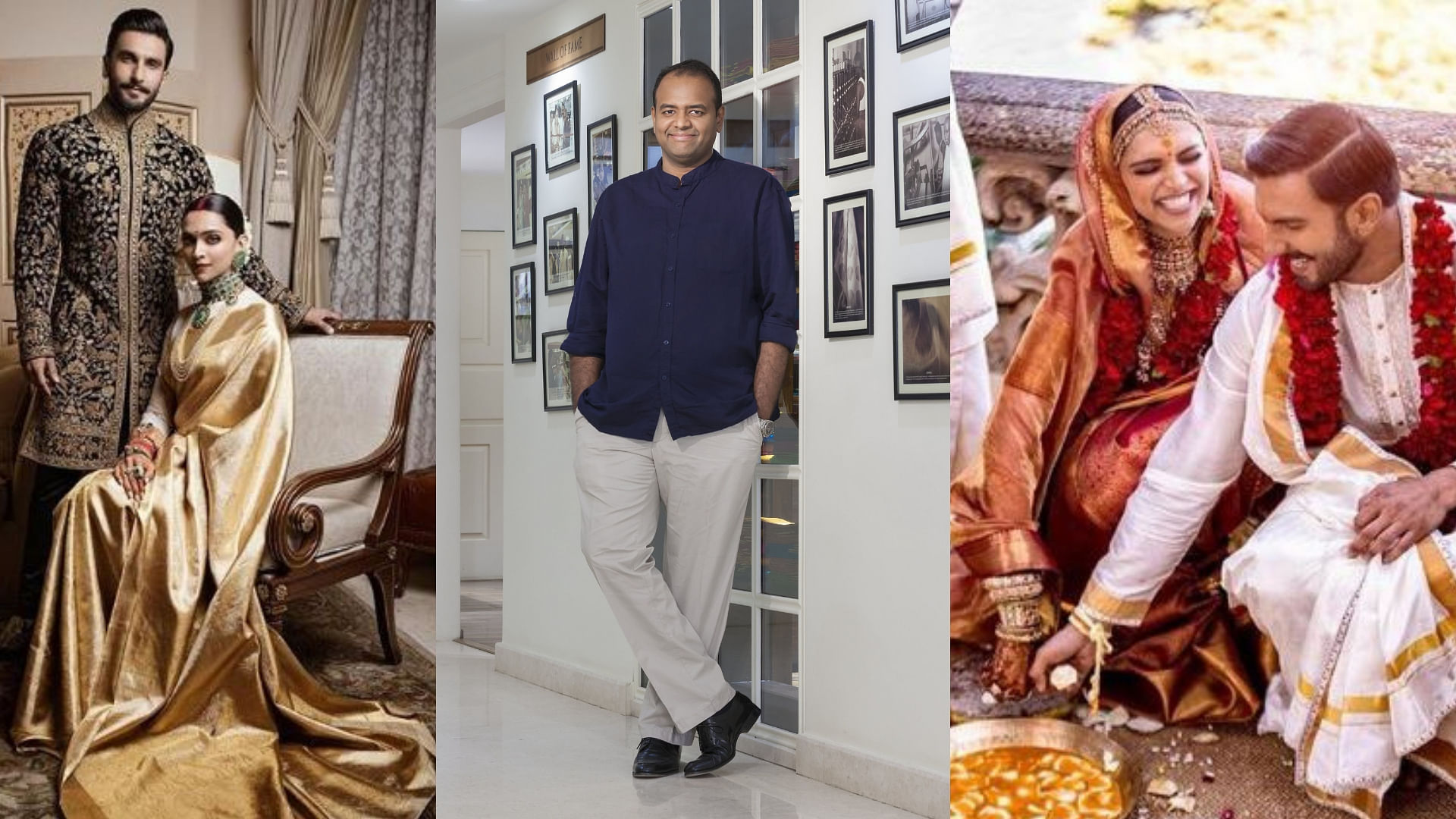Designer Mr K Radharaman is the man behind Deepika Padukone’s beautiful wedding saris.