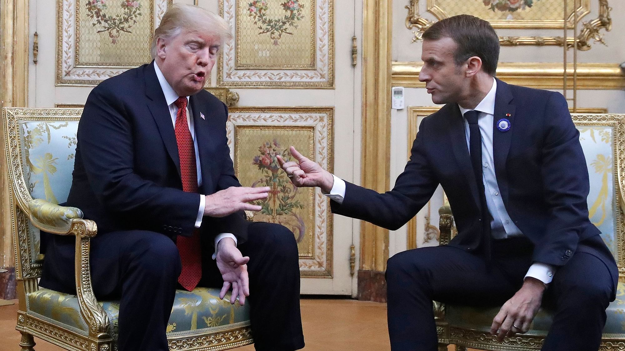 US President Donald Trump and French President Emmanuel Macron.