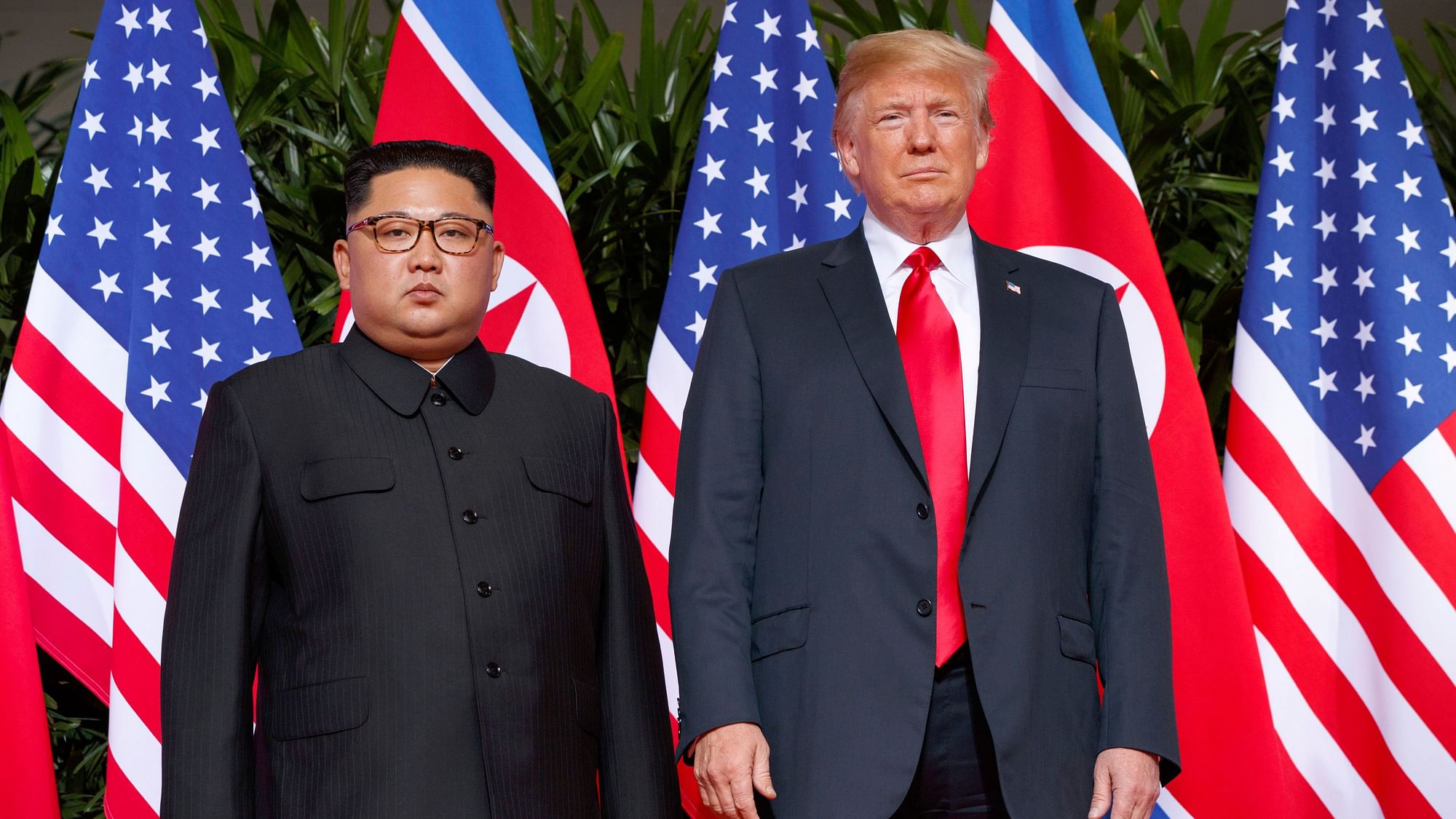 US President Donald Trump with North Korean leader Kim Jong-un.