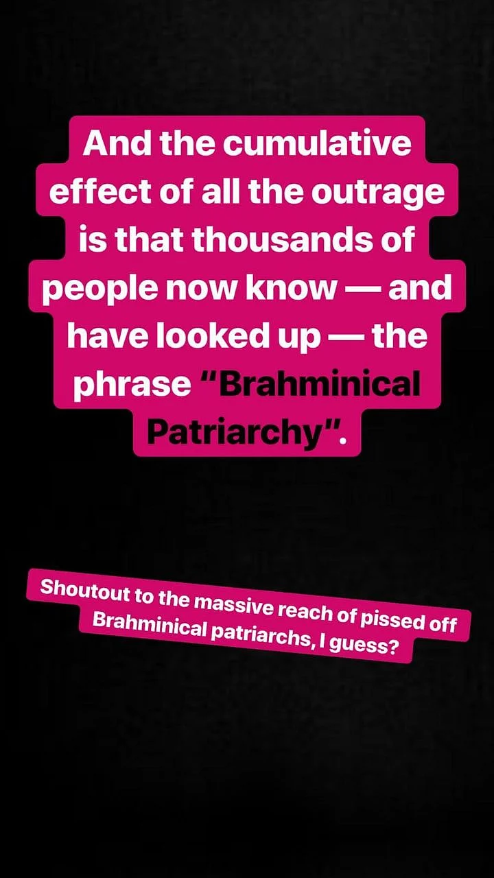 A series of Instagram stories by Rega Jha.