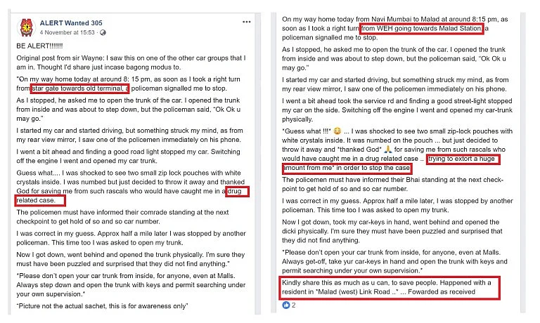 The post is viral in India, Malaysia and Philippines with different locations attributed to each country.