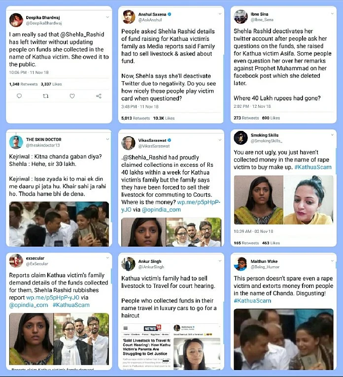 Shehla Rashid Didn’t Pocket Money Collected for Rape Victims’ Kin