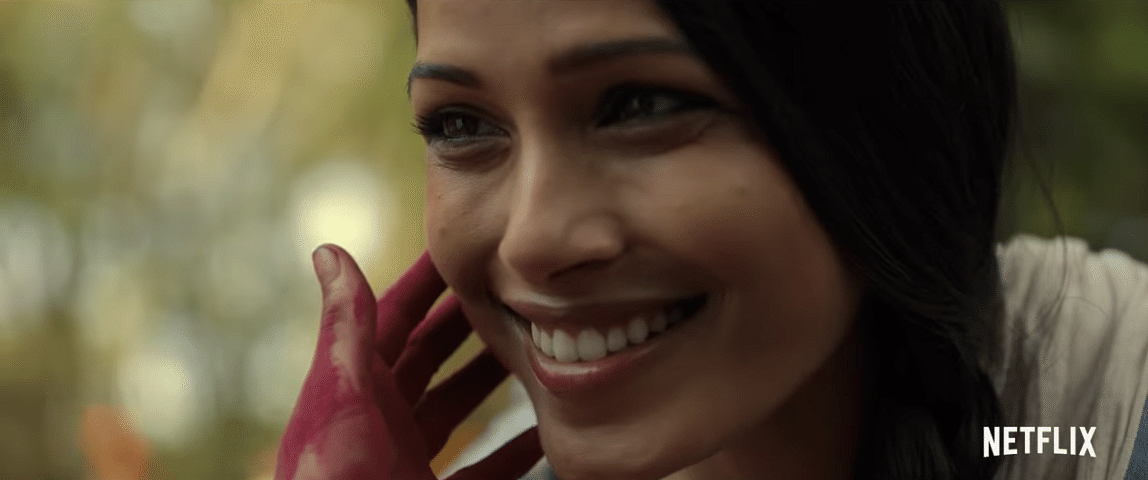 Freida Pinto says she loves watching Hindi films with song and dance, but doesn’t see herself doing it. 
