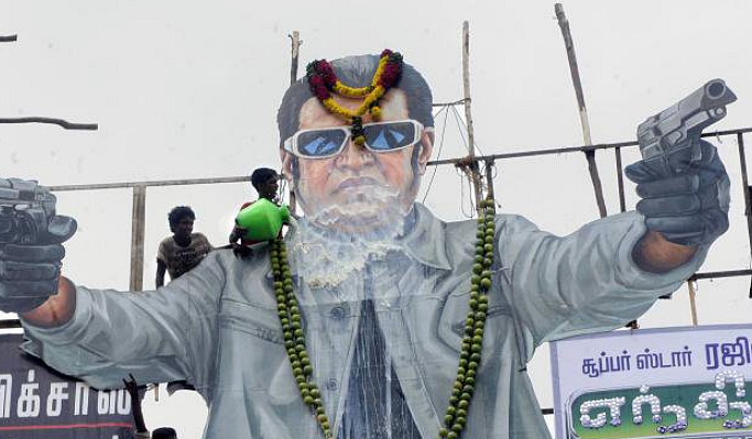Tamil cinema’s big super heroes like Rajinikanth, Vijay and Ajith always have early morning shows mostly fan shows, where cut-outs of the actors receive paal abhishekam (milk bath) with cracker bursting (especially during Diwali).