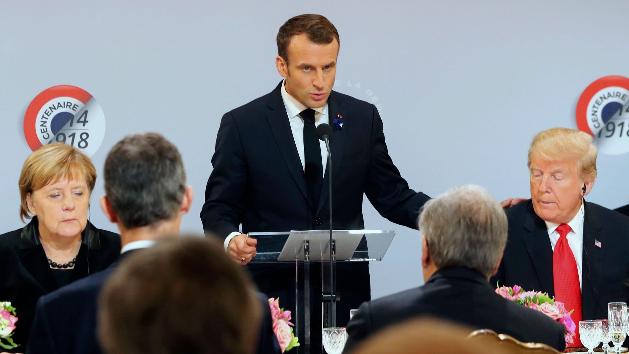 Macron delivered a stinging indictment of nationalism, calling it “the exact opposite” of the patriotism shown by soldiers.