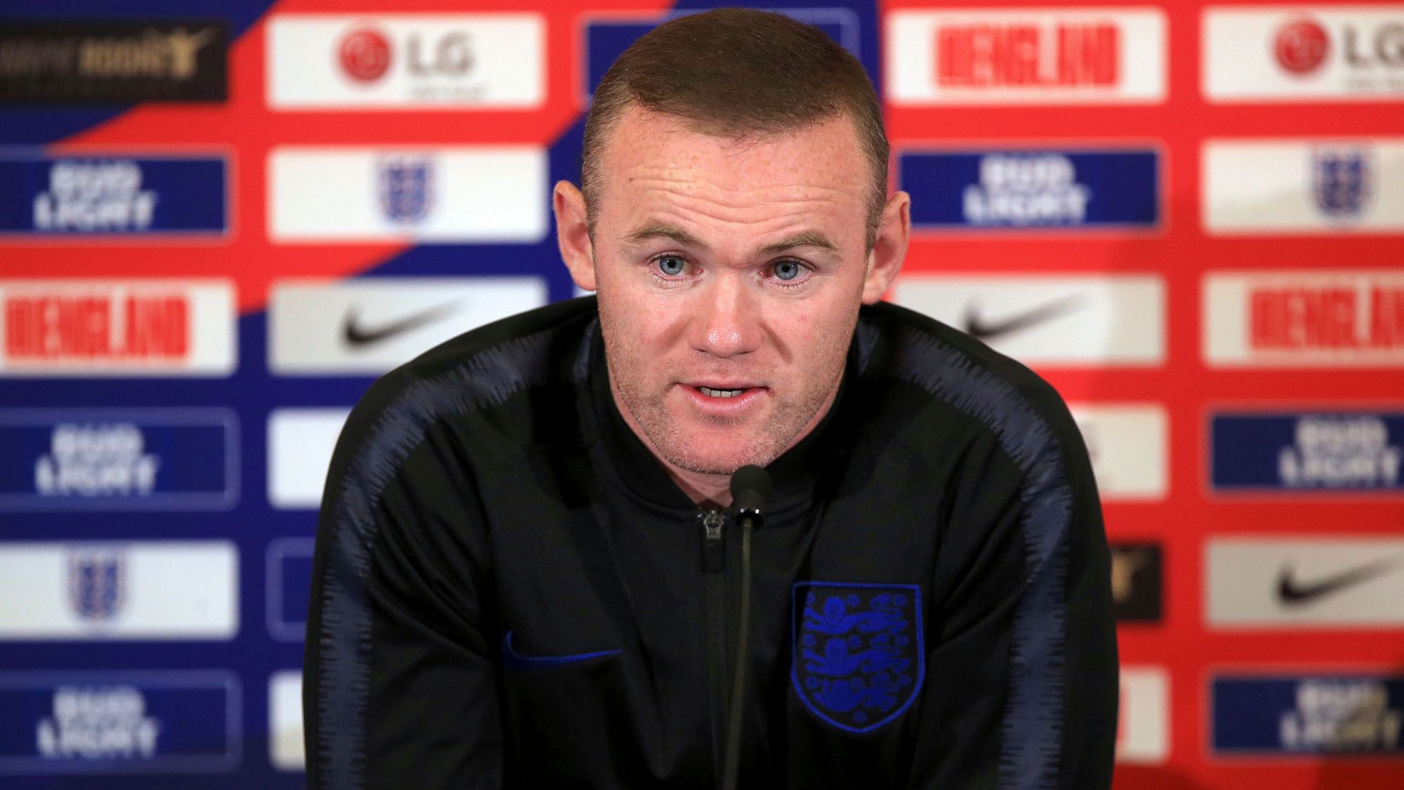 Wayne Rooney addresses the media ahead of his final appearance for England