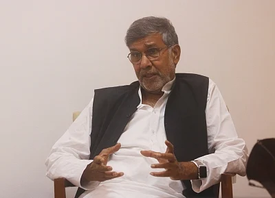 New Delhi: Nobel laureate Kailash Satyarthi during an interaction with IANS, in New Delhi, on July 23, 2018. (Photo: Bidesh Manna/IANS)