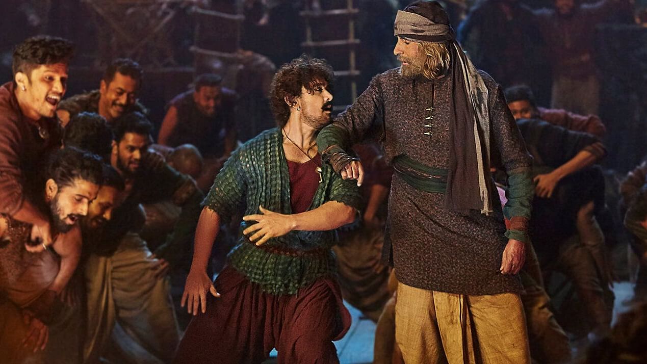 Aamir Khan and Amitabh Bachchan in <i>Thugs of Hindostan</i>.