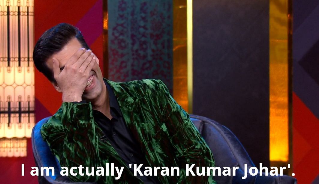 And Karan Johar revealed his real name! 