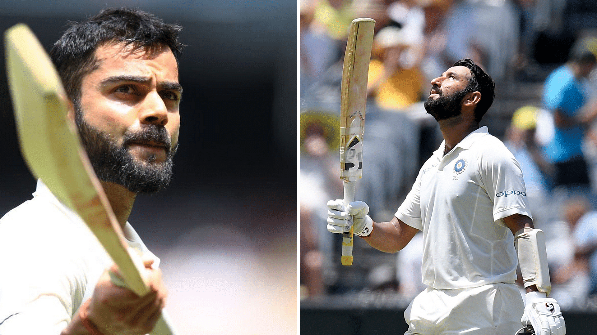 Virat Kohli’s 82 and Cheteshwar Pujara’s 106 led India to a sizeable first innings total of 443/7 on Day 2 of the Melbourne Test.