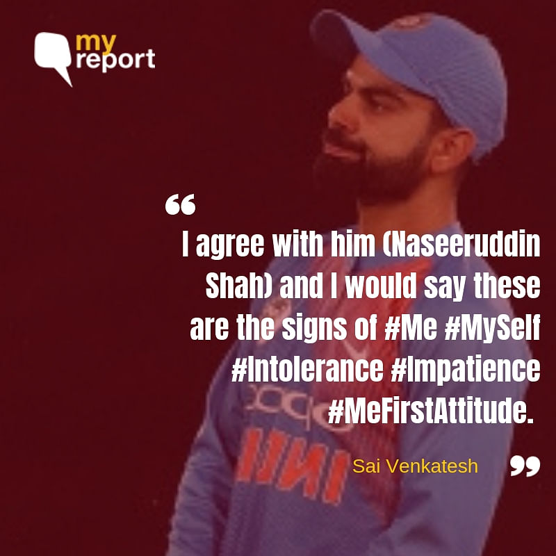 Do you agree with Naseeruddin Shah’s comment on Virat Kohli, calling him the “world’s worst behaved player”?
