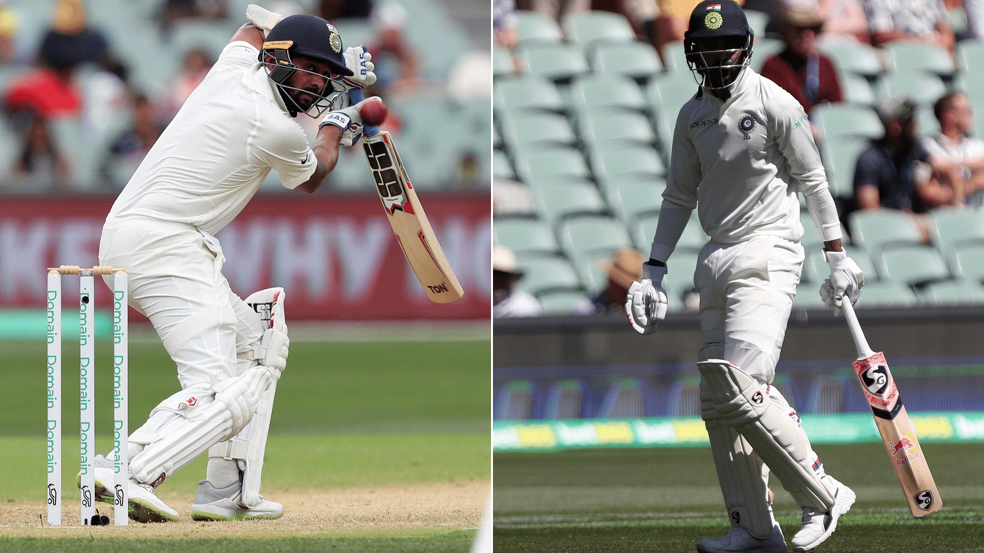 Murali Vijay (left) and KL Rahul have struggled to get going away from home this year.