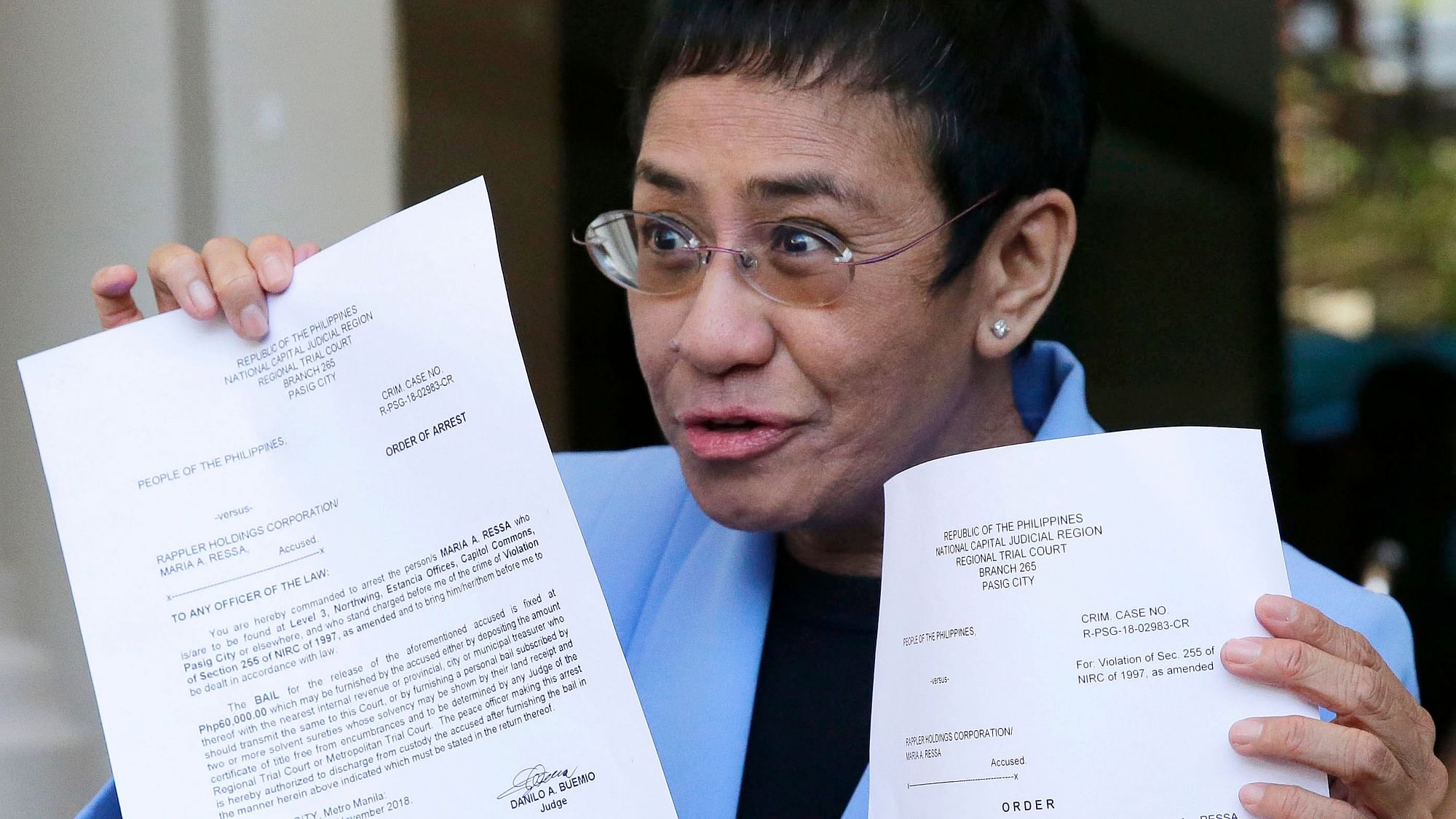 An arrest warrant against Rappler CEO and editor, Maria Ressa was issued on 28 November detailing five counts of tax fraud.