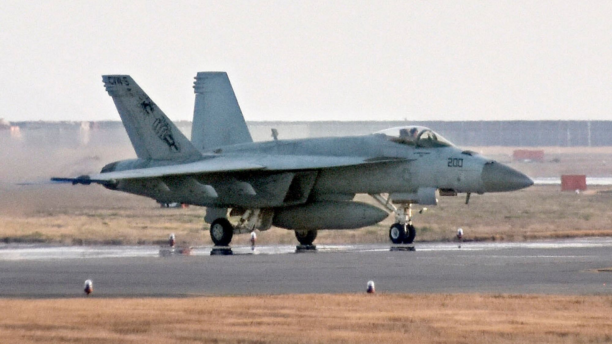  Photo of a F/A-18 jet at United States Marine Corps air station in Iwakuni, western Japan.