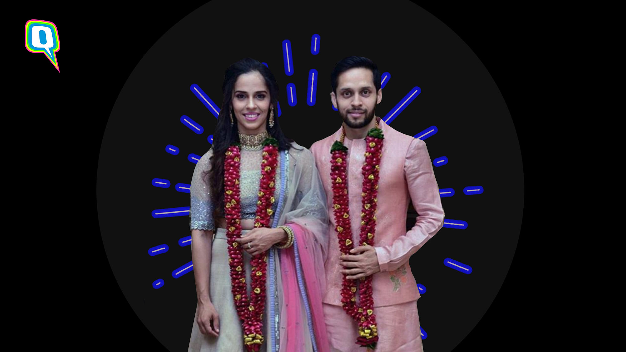 Saina and Parupalli- the newly-weds.&nbsp;