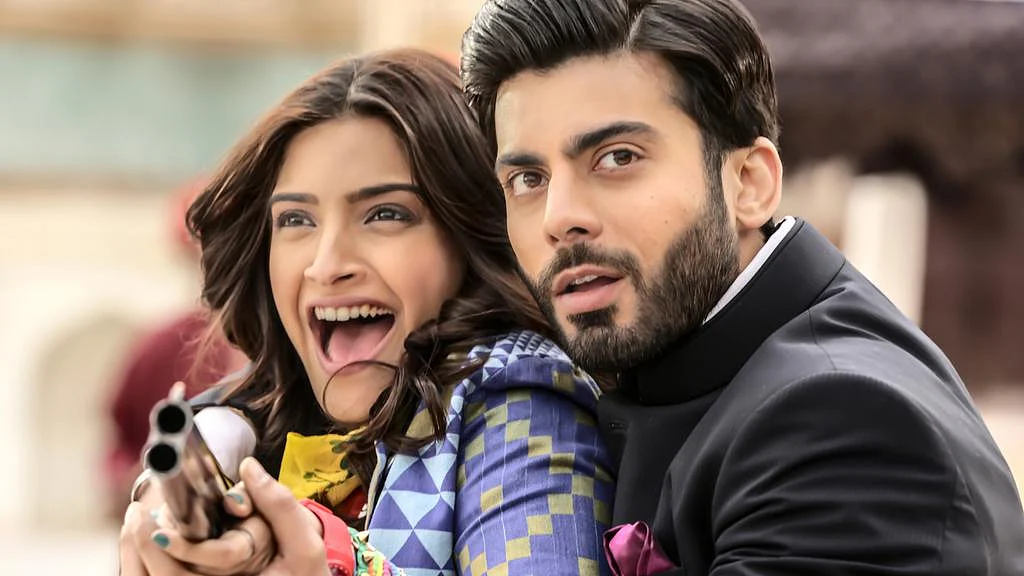 Sonam Kapoor with Fawad Khan in <i>Khoobsurat</i>.