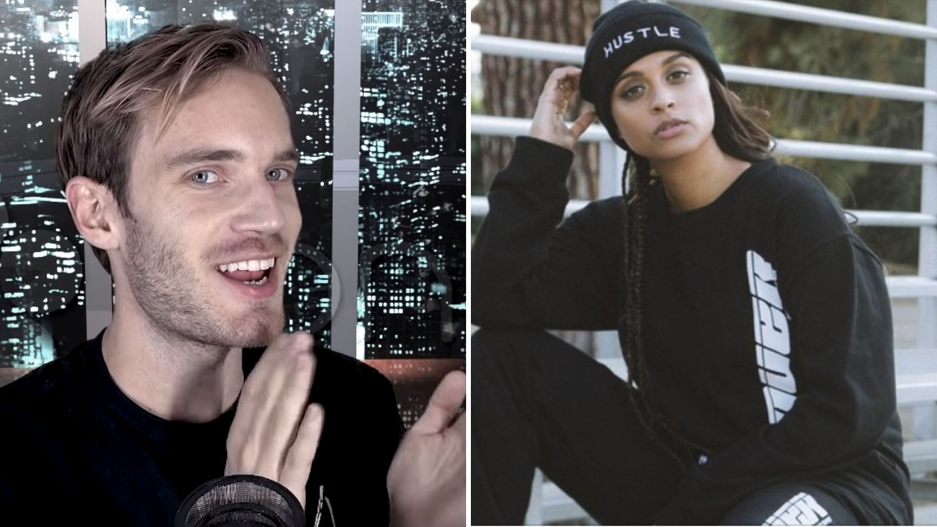 PewDiePie and Lilly Singh AKA Superwoman