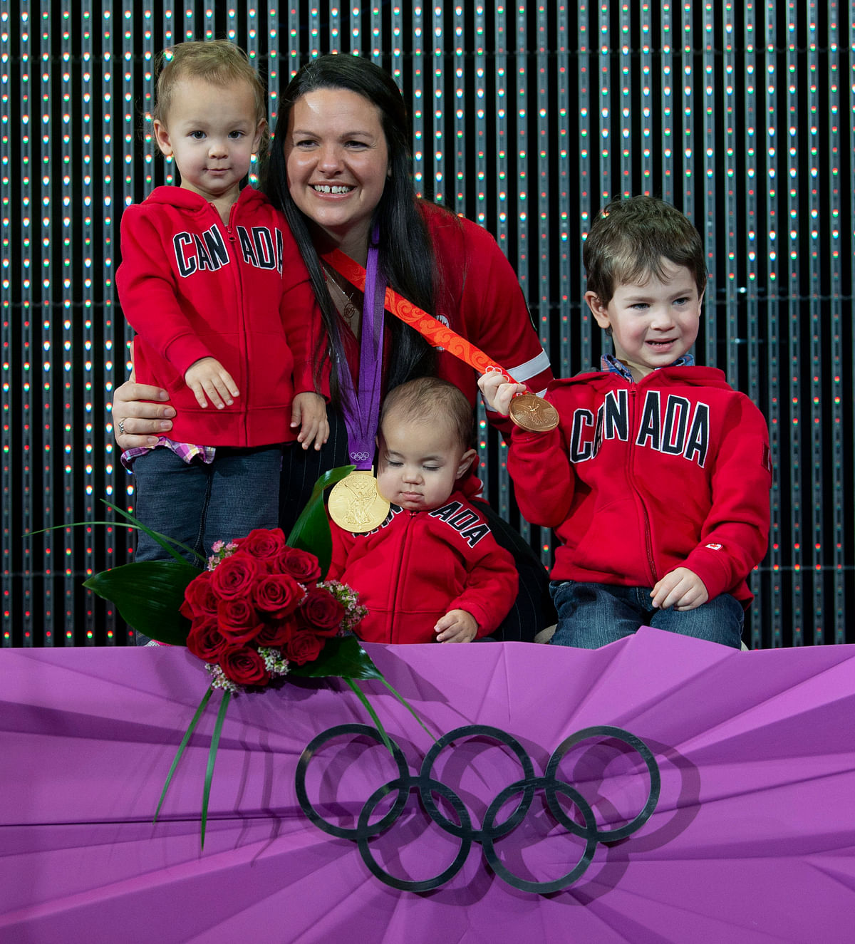 Canadian weightlifter Christine Girard received a 2012 London Olympic gold and 2008 Beijing Olympic bronze medal.