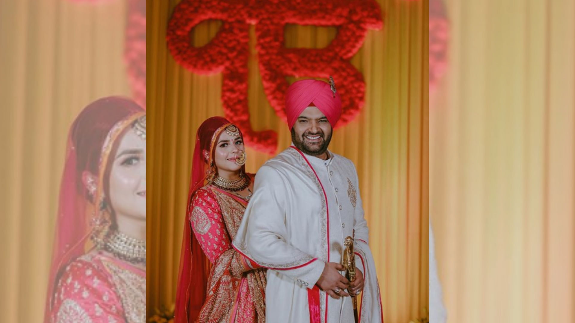 Kapil Sharma and Ginni Chatrath after their Sikh wedding.