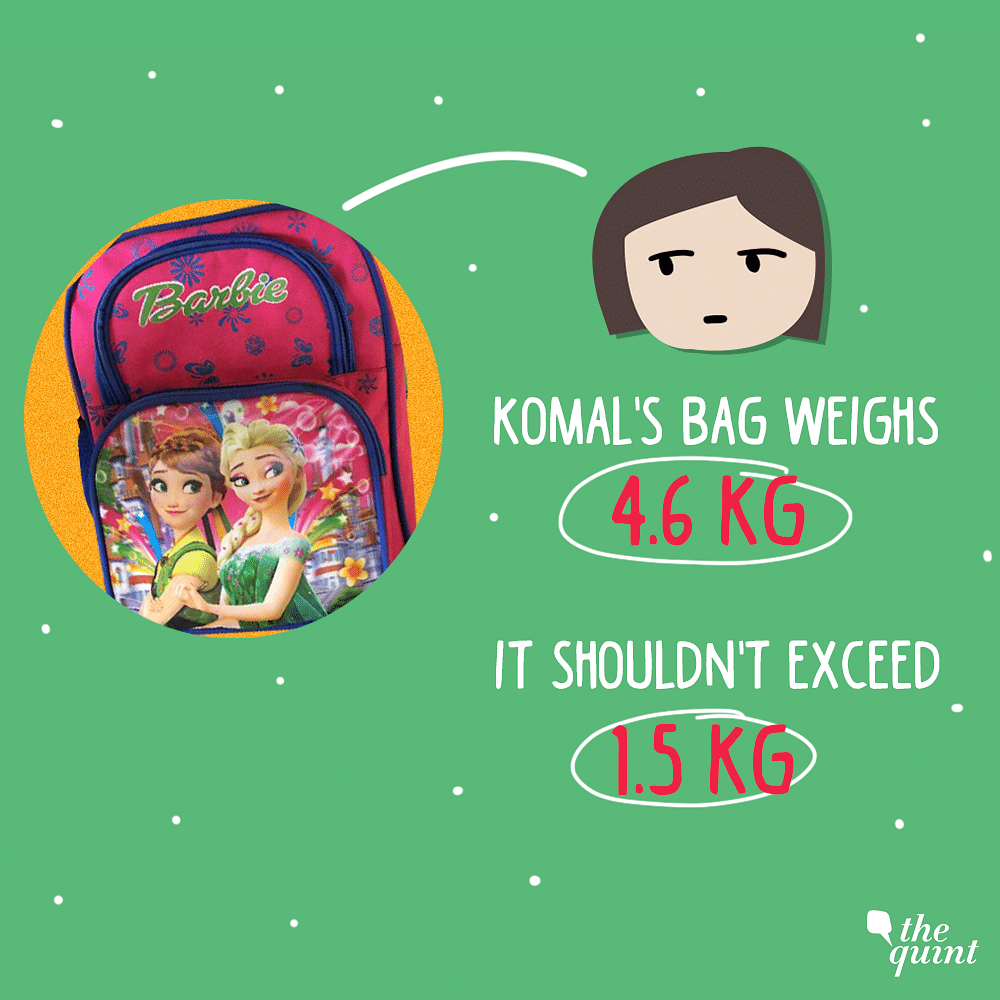 Delhi government may have fixed the weight of school bags from classes I to X but students still feel burdened.