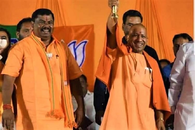 Uttar Pradesh Chief Minister Yogi Adityanath (right) said that if the BJP was voted into power, it would rename Hyderabad to Bhagyanagar.