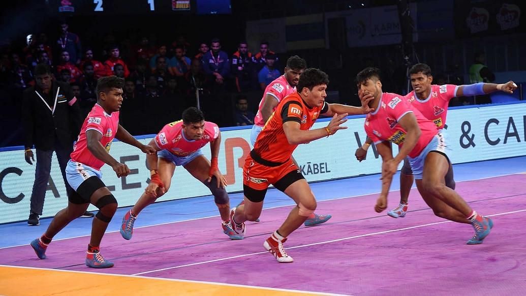 Bengaluru Bulls wrapped up their league stage campaign in style as they beat Jaipur Pink Panthers 40-32 in a Pro Kabaddi League clash.