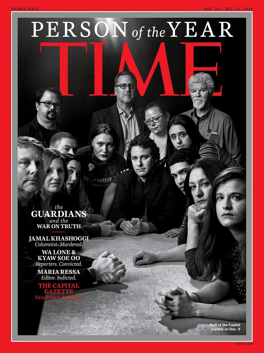 Time magazine honoured slain Saudi journalist Jamal Khashoggi & other targeted scribes as its ‘Person of the Year’.