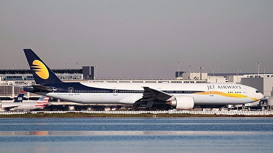 A file photo of a jet airways plane on the runway.