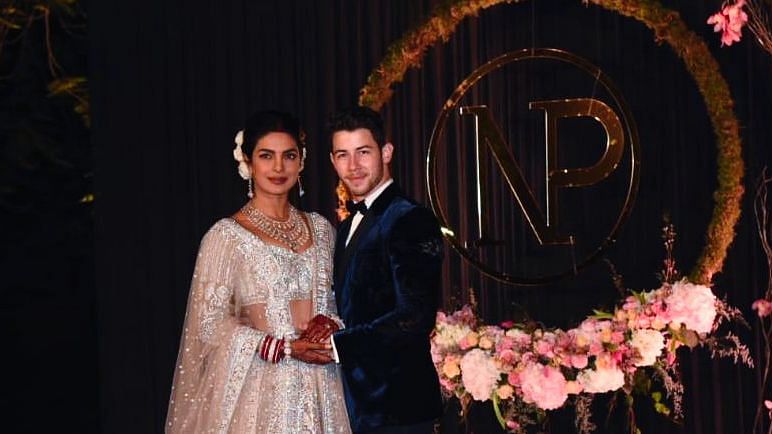 Priyanka Chopra &amp; Nick Jonas at their Delhi reception.