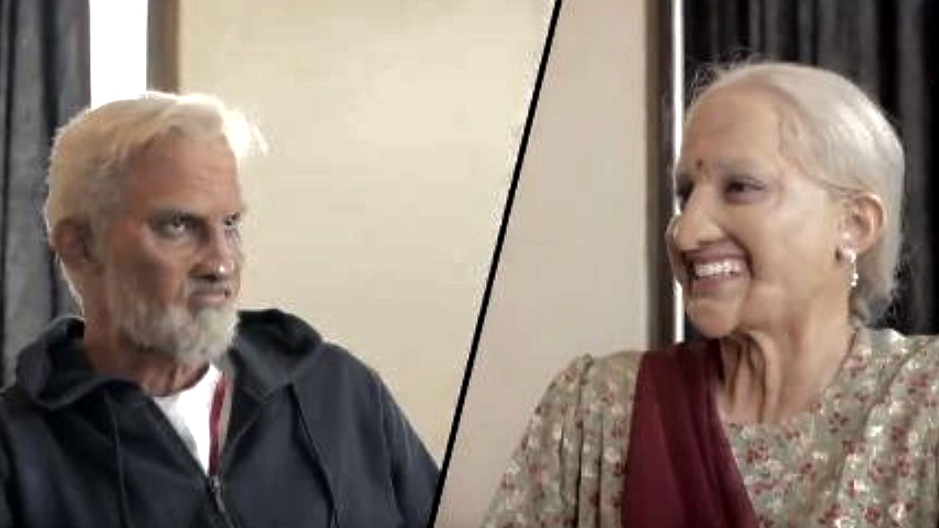 Indian badminton stars Kidambi Srikanth and Ashwini Ponnappa disguised as elderly people.&nbsp;