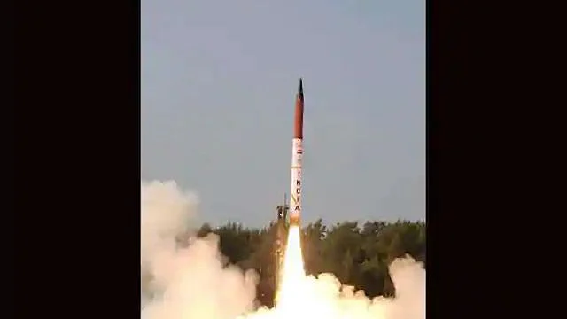 The strategic surface-to-surface missile was flight tested from launch complex-4 of the ITR. 