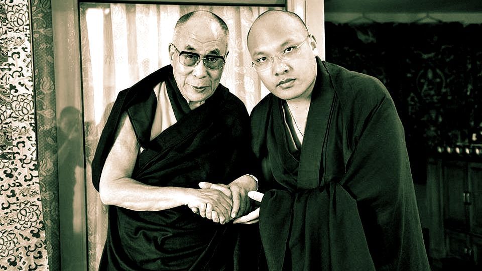 Karmapa Lama with the Dalai Lama. (Photo Courtesy: Facebook/<a href="https://www.facebook.com/karmapadevotees/">Devotees of the 17th Gyalwang Karmapa Ogyen Trinley Dorje</a>)