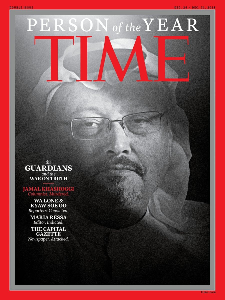 Time magazine honoured slain Saudi journalist Jamal Khashoggi & other targeted scribes as its ‘Person of the Year’.