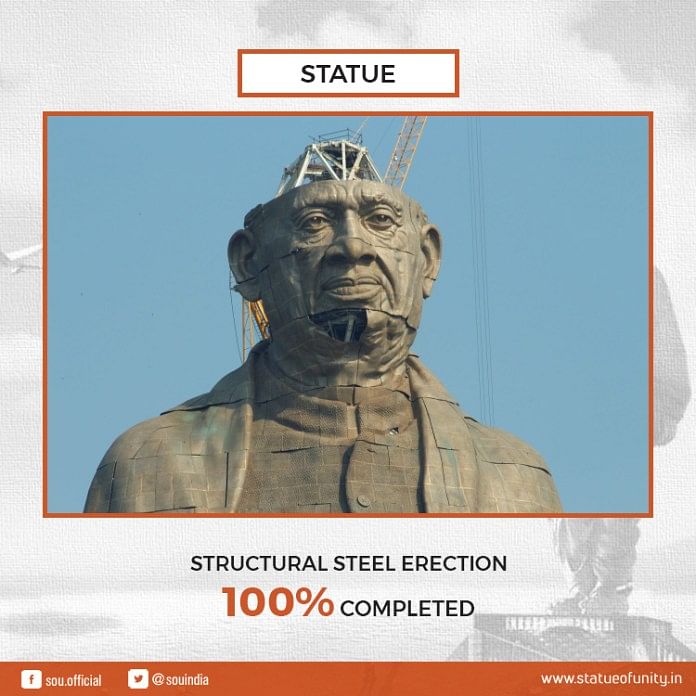 Viral social media posts falsely claim that Statue of Unity has developed cracks.