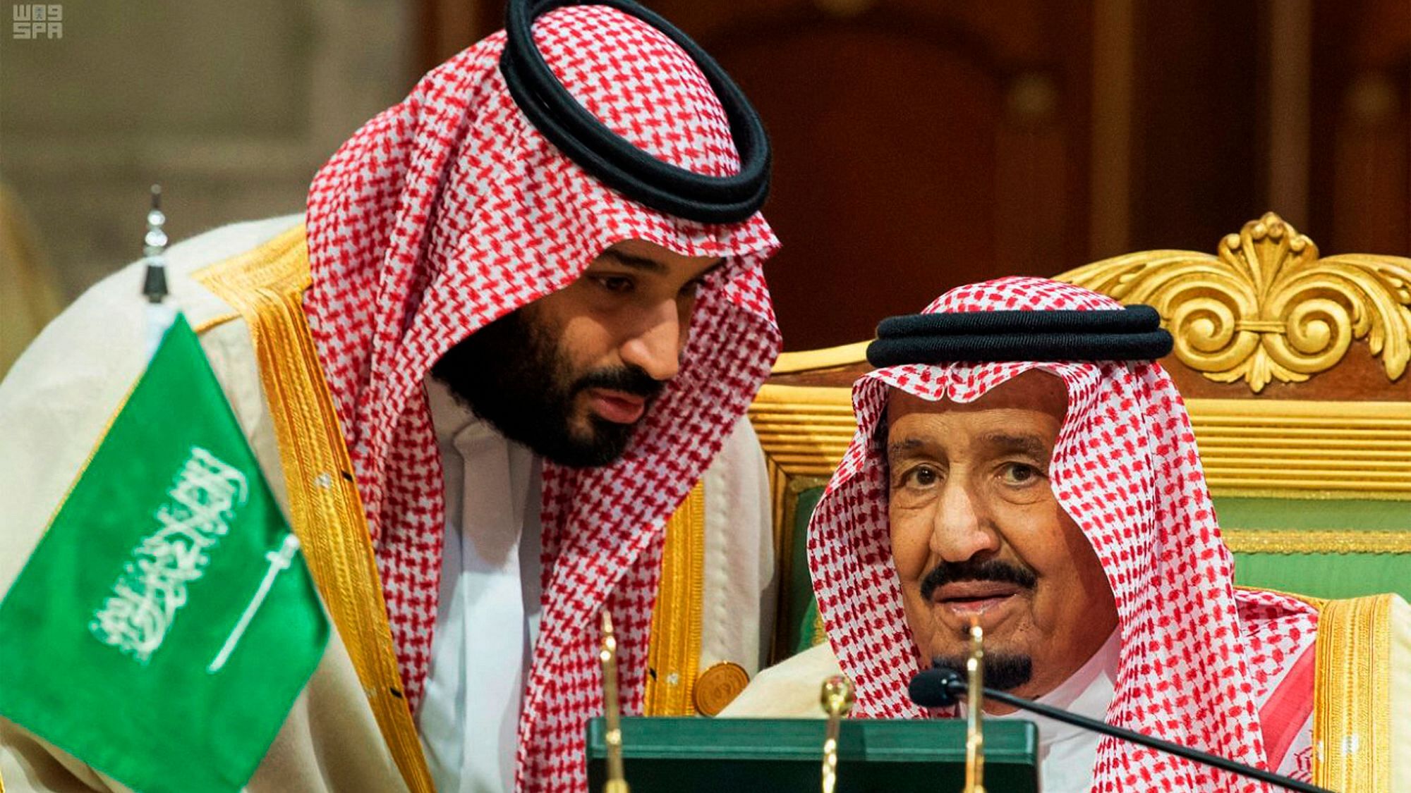 File image of Saudi Crown Prince Mohammed bin Salman (left) and his father, King Salman.