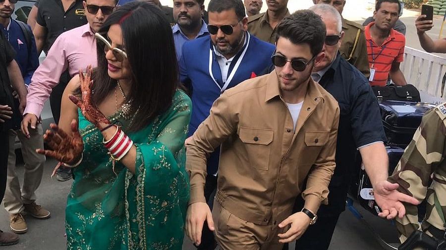 Priyanka Chopra and Nick Jonas  seen leaving Jodhpur. &nbsp;