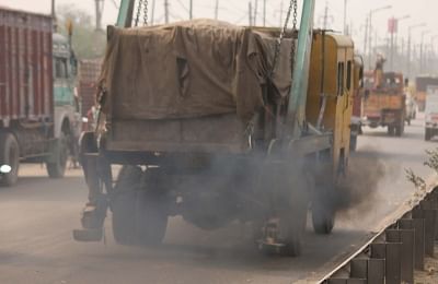 A truck releases toxic fumes. (File Photo: IANS)