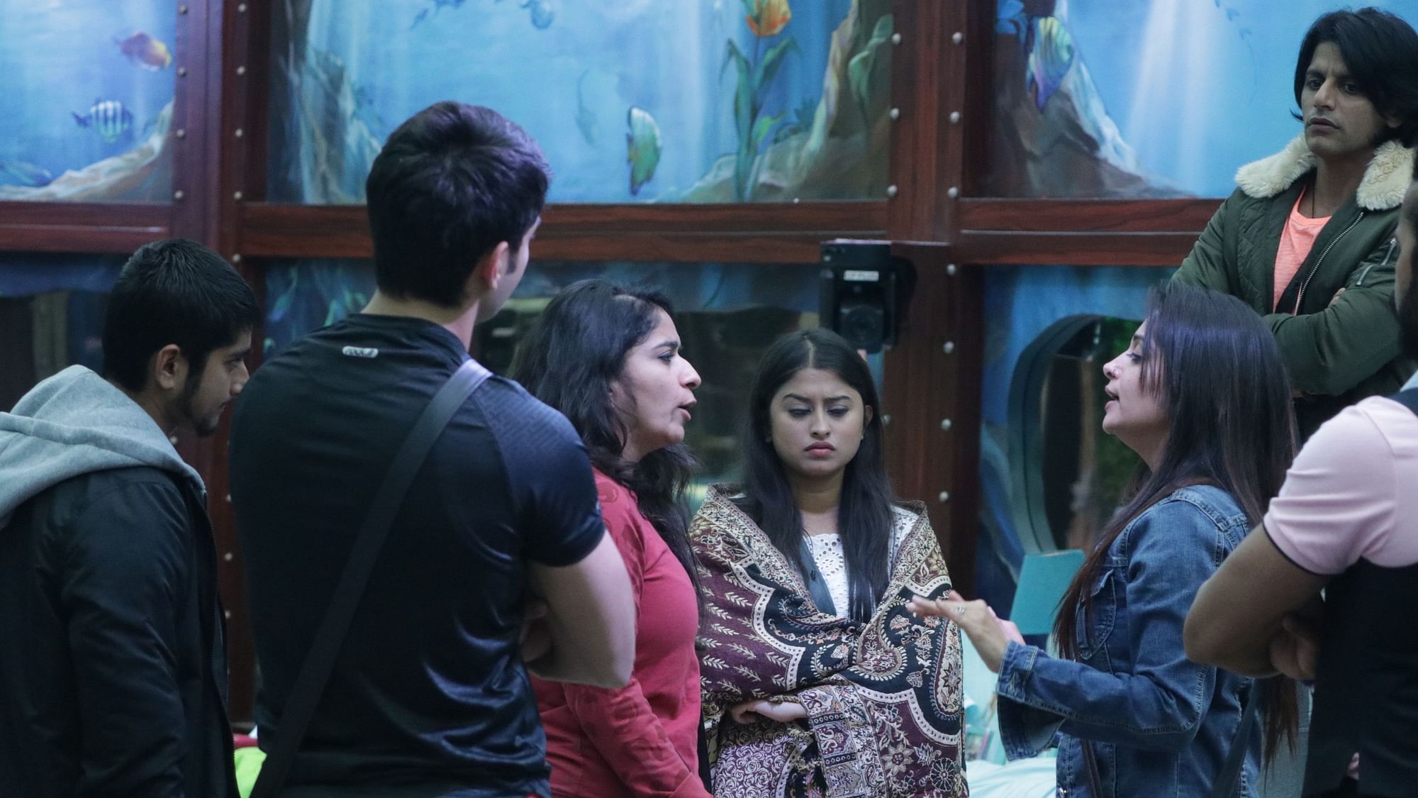 Contestants get into an argument in the Bigg Boss house.