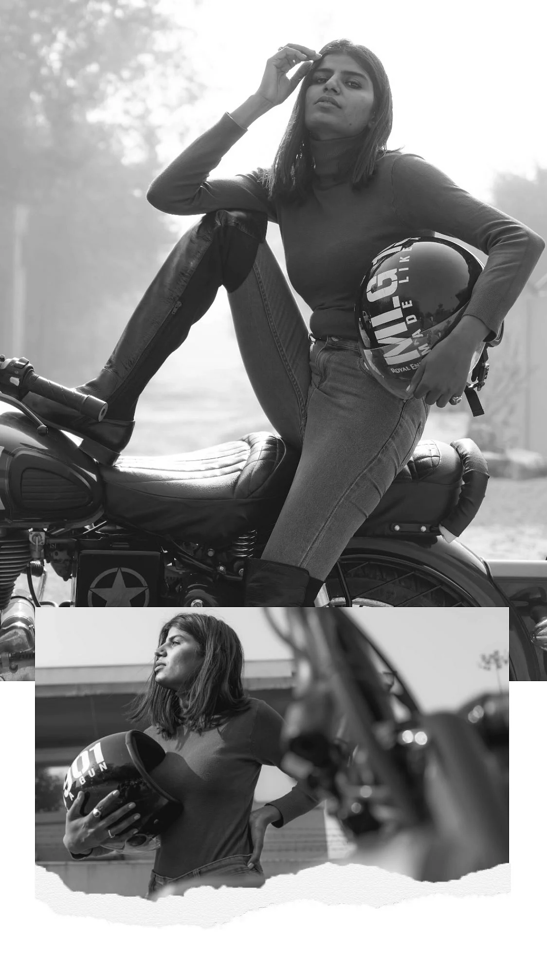 Sangeeta is a tomboy at heart and loves to ride bikes.