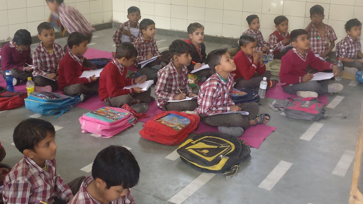 In almost 100 MCD schools in north zone devoid of tables and chairs, children are forced to sit on the floor.
